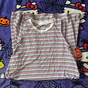 NWT Wonder Nation plus white,red and blue striped dress.